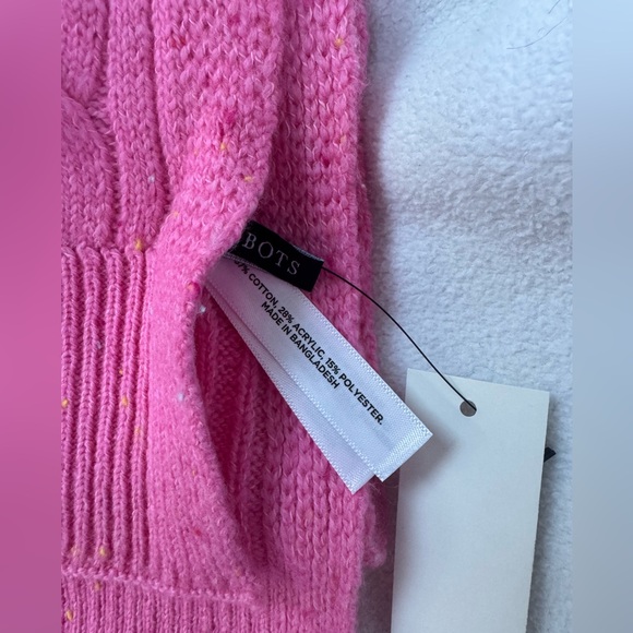 Talbots Pink Cable Knit Scarf, NWT - Picture 5 of 5